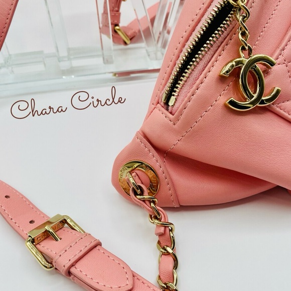⭐️SOLD⭐️Chanel Lambskin Quilted Waist Belt Bag Pink - Picture 7 of 12